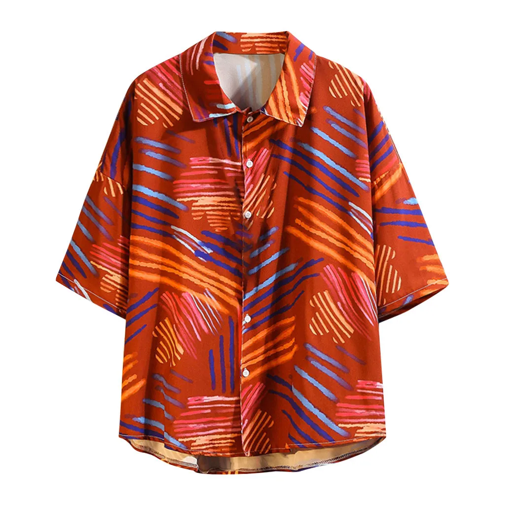 Мужская рубашка с коротким рукавом в гавайском стиле,, летняя рубашка, Camisa De Manga Corta Con Estampado Hawaiano Para Hombre
