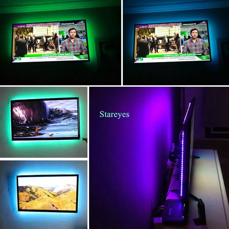 Светодиодная лента RGB SMD 5050 DC5V 30 светодиодов/м гибкая Водонепроницаемая IP20 IP65 1 м 2 3