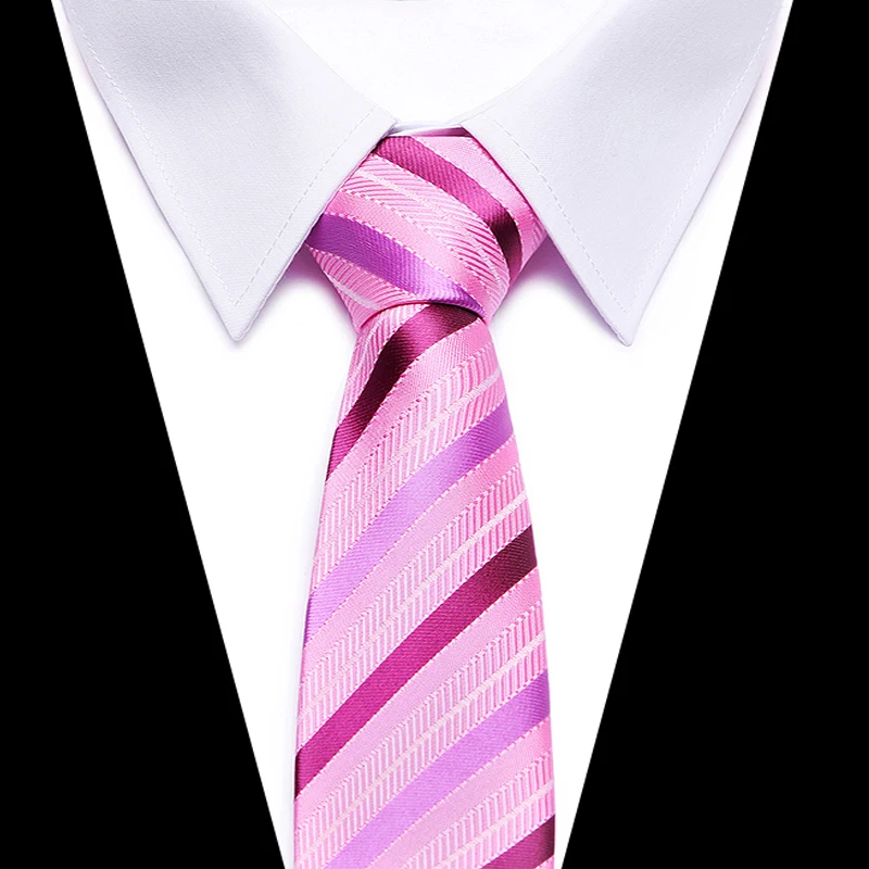 Модная классическая мода Для мужчин полоса шелковый галстук Черный, красный, белый цвета оранжевый Темно-синие фиолетовый бежевый зеленый