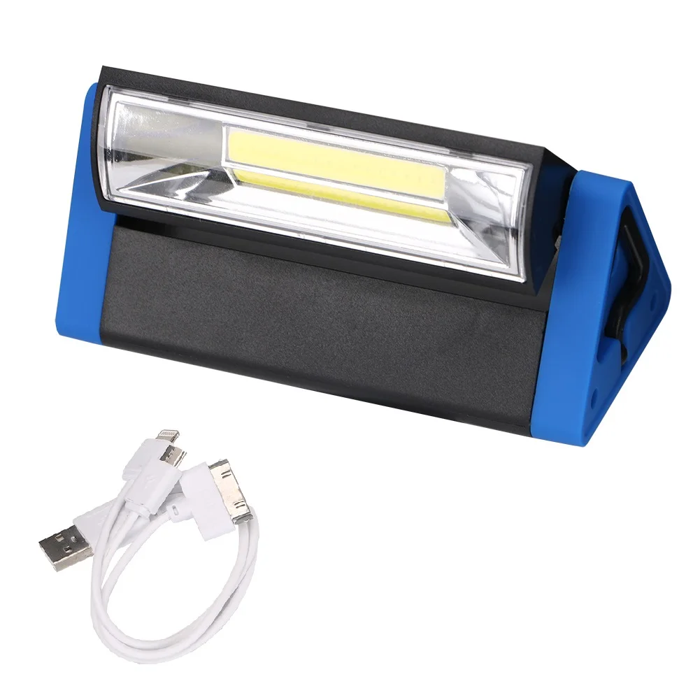 

COB LED Magnetic Work Flashlight USB Rechargeable Torch Lanterna Tent Lighting With Foldable Hook Built-in Battery Power Bank