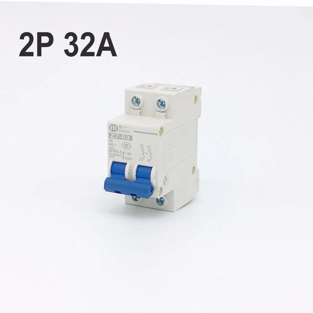 

DZ47 2P32A 230/400V~ 50HZ/60HZ Mini Circuit breaker MCB C45 C type