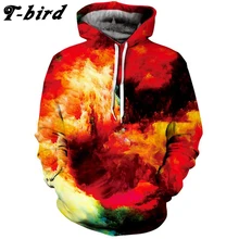 T-bird 2017 Brand Men Hoodie Lovers 3D Printing Male Hip Hop Sweatshirt Mens Hoodies Cotton Sportswear Autumn Pullover