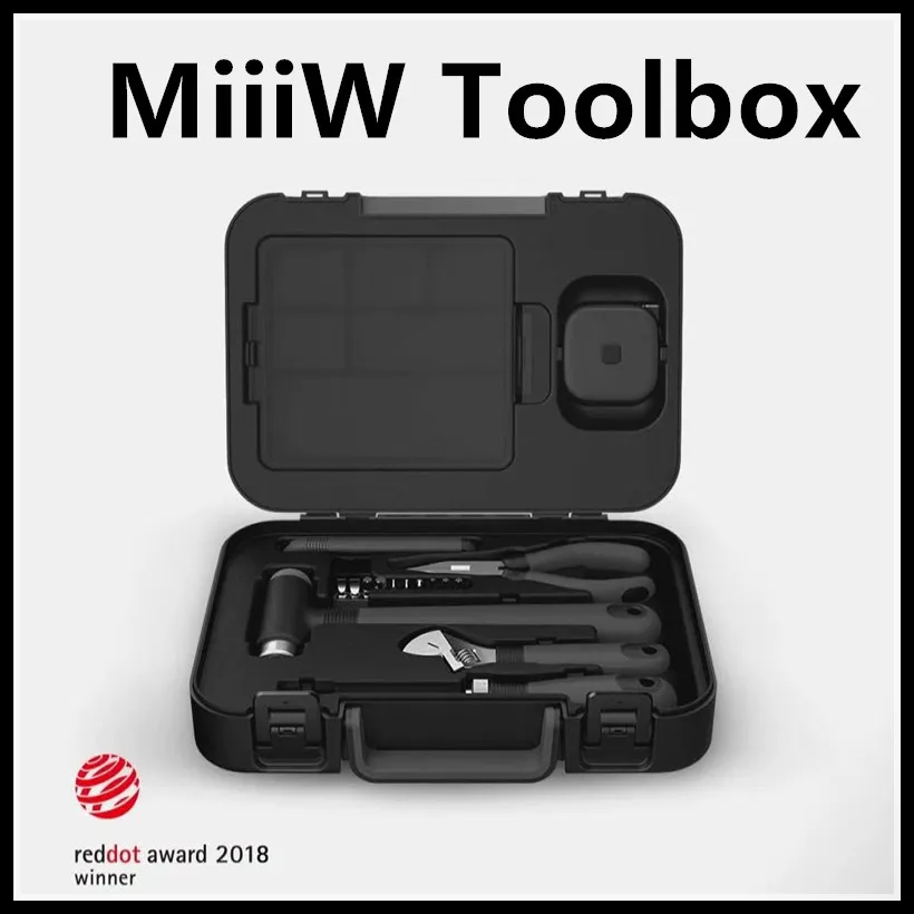 

XIAOMI MIIIW 16Pcs DIY Tool Kit Toolbox General Household Hand Tool with Screwdriver Wrench Hammer Tape Plier Knife ToolBox