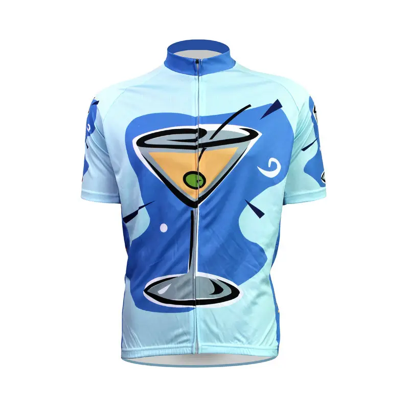 

New Mens Cycling Jersey Comfortable Bike/Bicycle shirt martini time Cycling shirt Sports Wear Blue cycling clothing Size 2XS-5XL