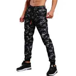 Прямая доставка Новинка 2018 года осень для мужчин Jogger камуфляж спортивные брюки фитнес штаны для бодибилдинга бегунов спортивные штаны AXP232
