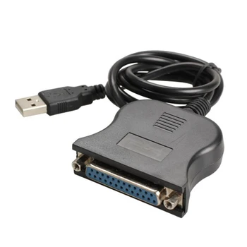 

USB To 25 Pin DB25 Female IEEE 1284 Parallel Printer LPT Adapter Print Converter Cable Parallel Interface Communication