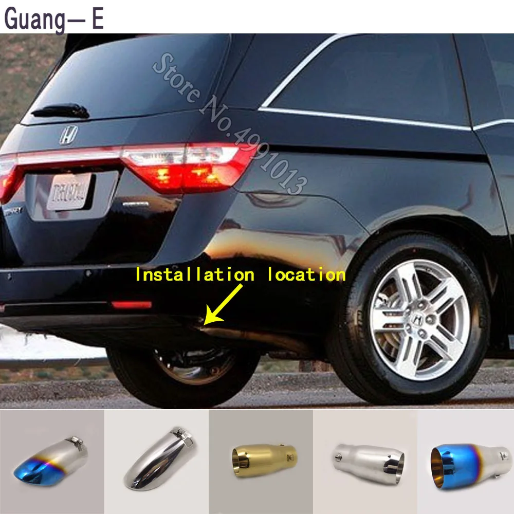 

For Nissan Odyssey 2012-2017 car stickers cover muffler exterior back end pipe dedicate exhaust tip tail outlet ornament 1pcs