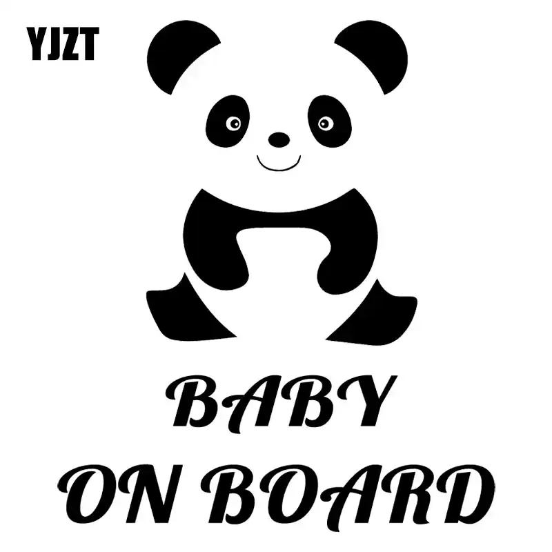 Yjzt 13 5x15 8cm Baby Panda Cute Cartoon Vinyl Decals Baby On Board Warning Car Sticker Decoration C25 0301 Car Stickers Aliexpress