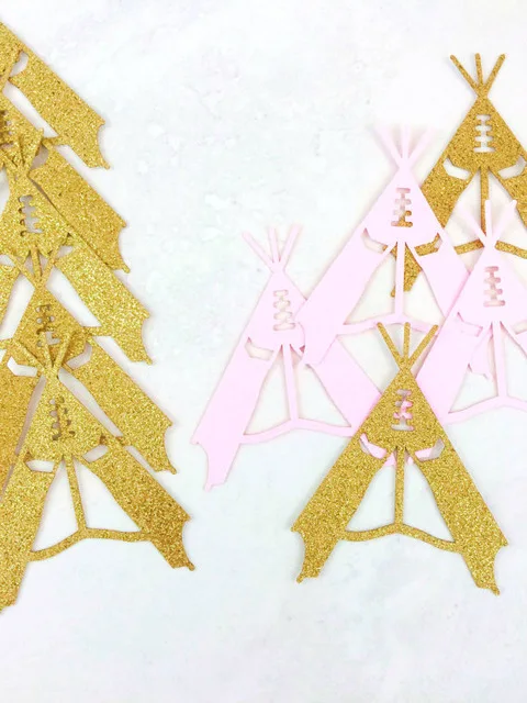 TeePee Confetti | Boho Baby Shower Wedding Decorations Table decor scrapbook Confettis Дом и сад