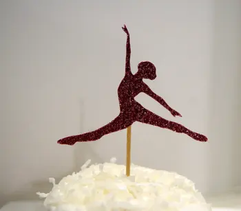 

Glitter Ballet Dancer Cupcake Toppers girls birthday party Wedding Bridal Shower Engagement Hens Night Party food picks