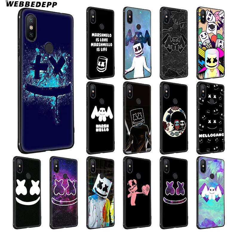 

WEBBEDEPP Marshmello DJ Soft Silicone Case for Xiaomi Redmi Note 7 6 6A 5 4 4X 4A 5A 5 S2 Plus Pro Lite