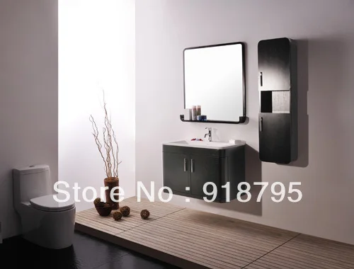 

790mm Bathroom Cabinet Solid Wood Vanity Ceramic Washbasin With Side Cabinet WD2069