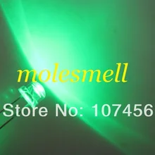 10000 шт/партия Быстрая! 5 мм соломенная шляпа зеленый светодиодный(3000mcd) 5 ММ strawhat зеленый светодиодный большой угол светодиодный