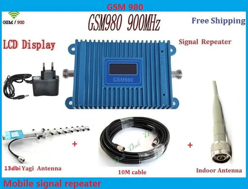 

13dbi yagi+LCD display ! mobile phone GSM 980 900mhz signal boosters,cellular phone GSM signal repeater gsm signal amplifier