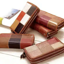 Новая мода ручной работы 19*2*9,5 см Натуральная кожа длинный/короткий женский Notecase для мужчин кошелек и кошелек сумки и цвет случайный