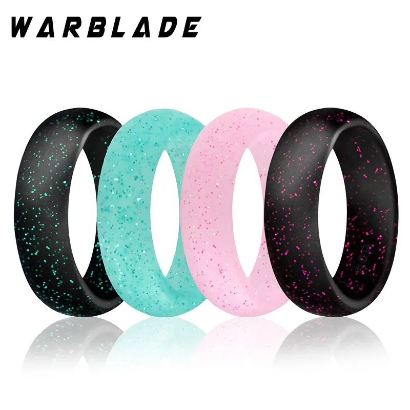 Wbl 5.7 Millimetri 4-10 Formato Ipoallergenico Crossfit Flessibile Glitter Anello Di Barretta Del Silicone Food Grade Fda Anello Di Silicone Per Delle