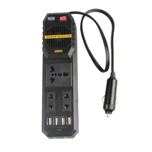 Profissional 200 W Automóvel Acessórios Do Carro DC12V Para AC220V Power Inverter Charger Converter Transformador Interruptor De Alimentação Do Veículo