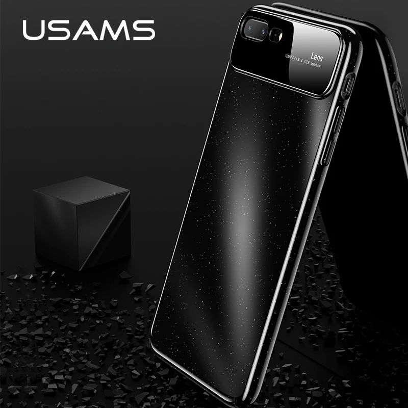 

Case for iPhone 7 case protector USAMS case for iPhone 7 plus case phone shell Glass & PC back cover shell