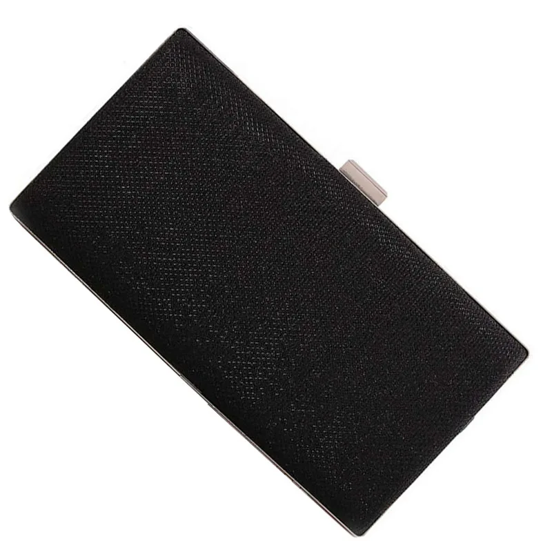 Woman Evening bag Women Diamond Rhinestone Clutch Crystal Day Clutch Square shape hard shell Black