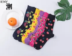 IENY Горячие счастливые носки фруктовая серия мужские и женские носки индивидуальные хлопковые носки