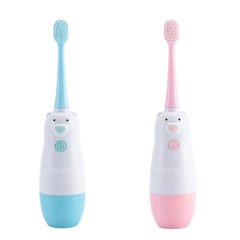 

EXPED SMAR Children Bear Pattern Electric Toothbrush Kids Home Cute Soft Hair Electric Teeth with 2 replaceable brush heads