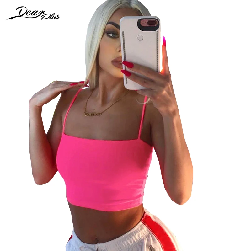 

Sexy Strapless Cotton Tank Camis Women Slim Fit Casual Summer Crop Top Modern Lady Going Out Basics Spaghetti Strap 2019 Vests