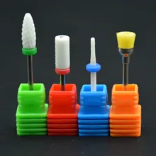 MAOHANG 4 шт./лот керамический сверло для ногтей фрезерование заусенцев Чистящая Щетка для электрической дрели маникюрные машинки для педикюра напильники инструменты