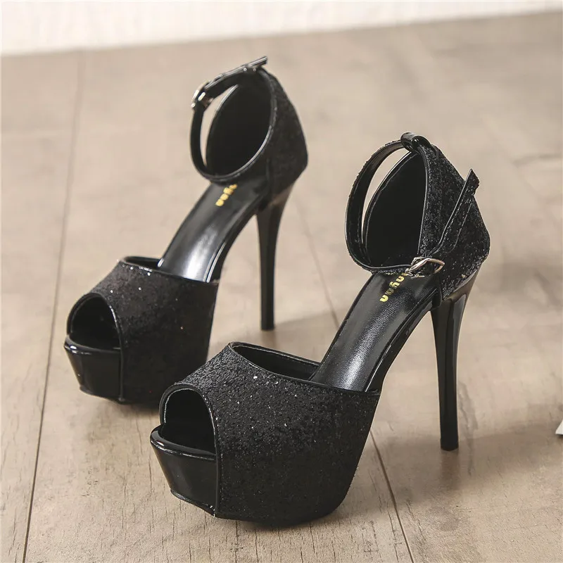 Серебристые женские туфли-лодочки с ремешками на высоком каблуке и платформе; свадебные туфли с открытым носком; обувь для вечеринок и ночных клубов; женская обувь на тонком каблуке; Tacones Mujer