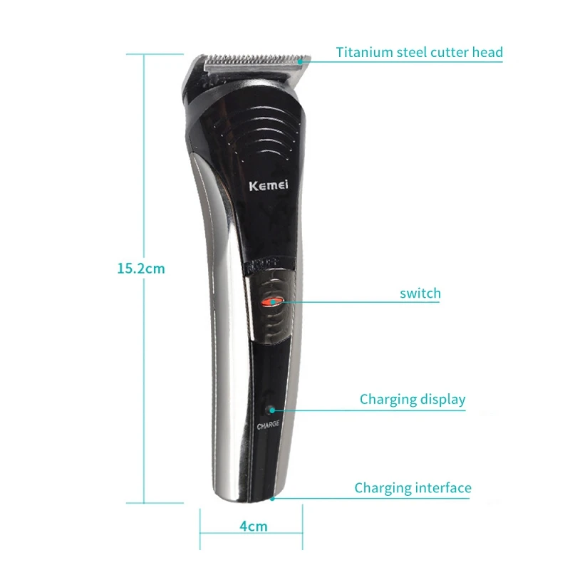  Kemei KM-590A 7 in 1 Multifunction Rechargeable Hair Clipper Shaver Razor Adjustable Hair Clipper S