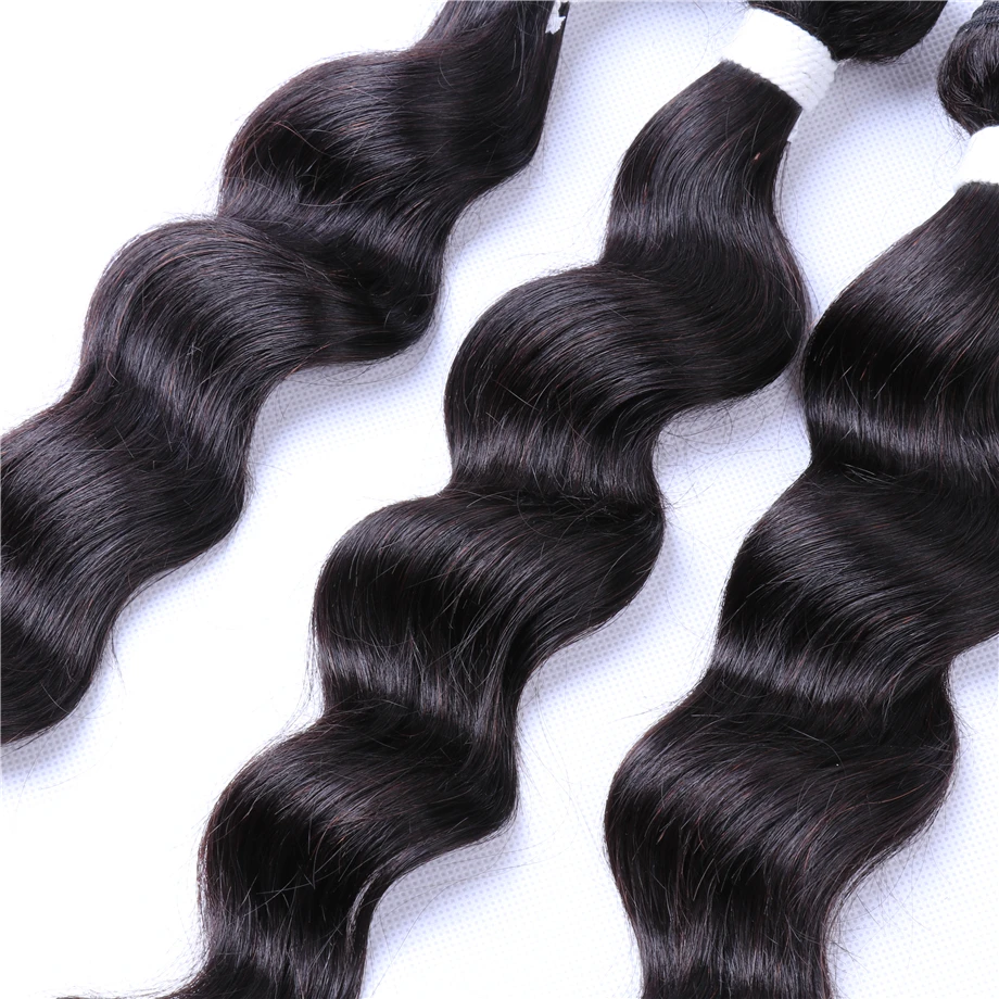 brasileiro pacotes com fechamento 4x4 remy cabelo