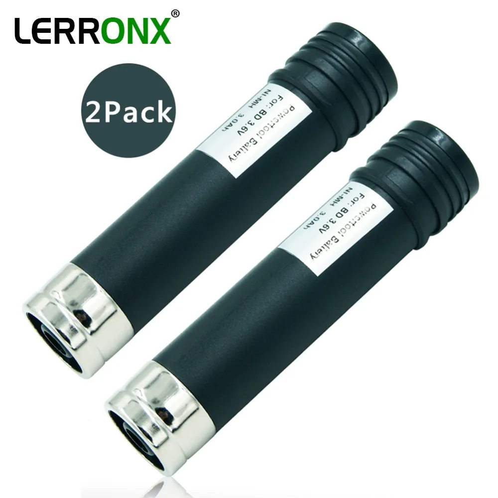 LERRONX 2 шт. ni mh аккумуляторная батарея 3 6 в 3000 мАч сменная для Black & Decker Versapak VP100C VP105C