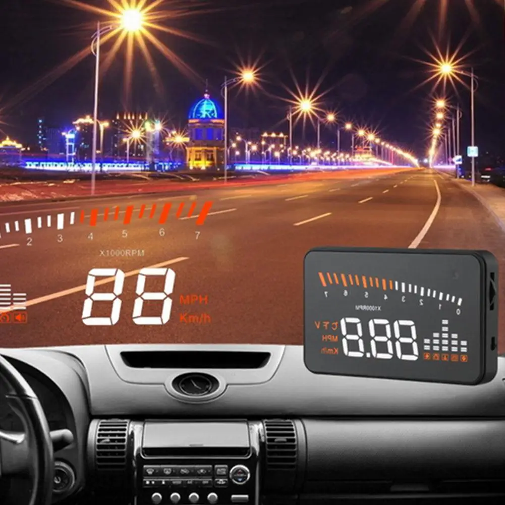 Dragonpad " Автомобиль HUD проектор Дисплей Скорость Предупреждение топлива OBD II Скорость ometer Автомобильный Электрический автомобиль аксессуары