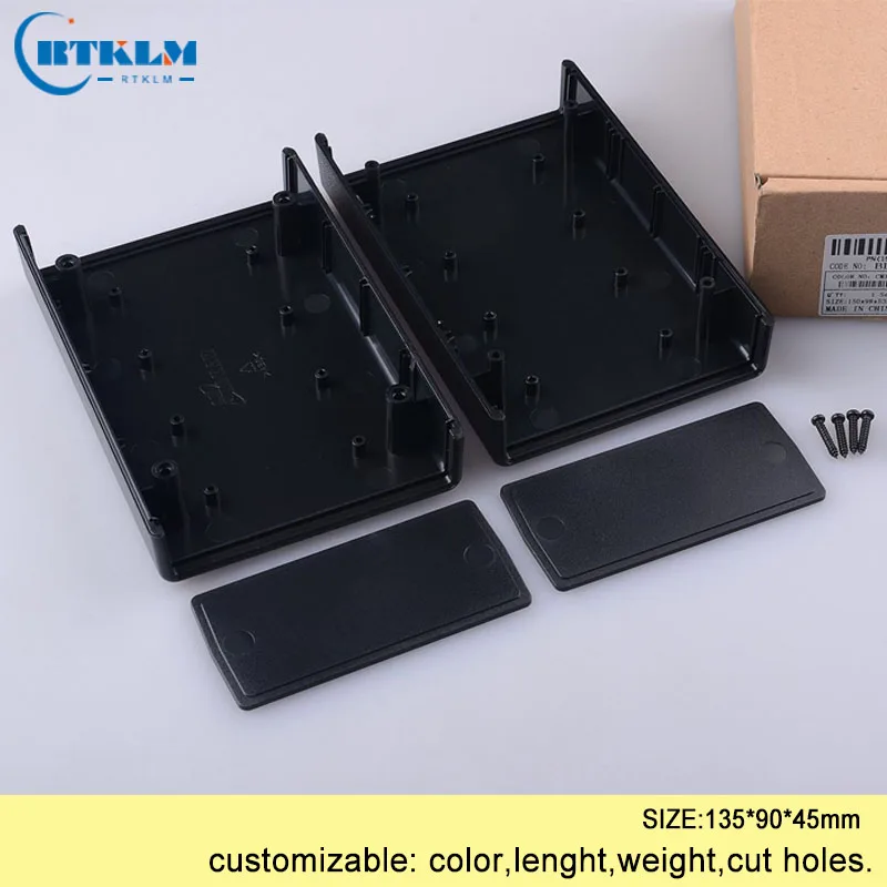 DIY instrument case plastic enclosure abs plastic project case housing desktop enclosure pcb design junction box 135*90*45mm