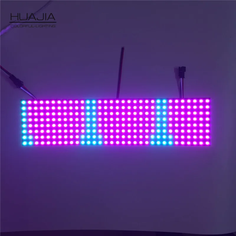  1PCS 8*32 Led Ws2812b 256 Pixels Display Led Matrix DC5V Full Color Smd5050 Rgb Screen Light Addres - 32395668681