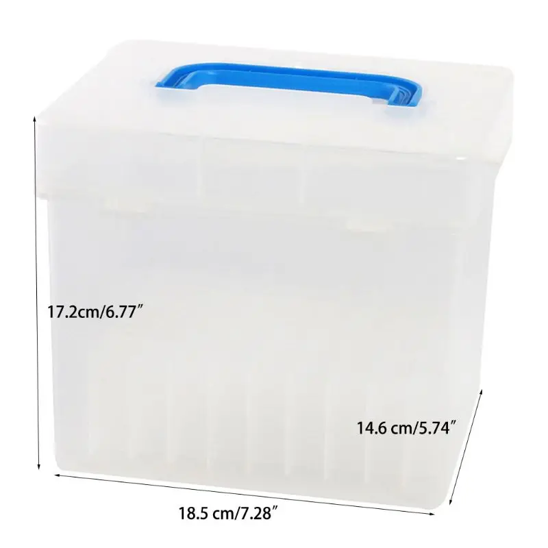 Chris.W Clear 80 Slot Plastic Carrying Marker Case Holder Storage Organizer  Box for Paint Sketch Markers-Fits for Markers Pen from 15mm to 18mm