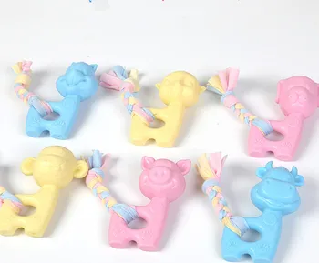 

usd2.5/pc Pet dog puppy TPR toy playing toys sound toys cotton rope lovely cute animal 2pcs/lot