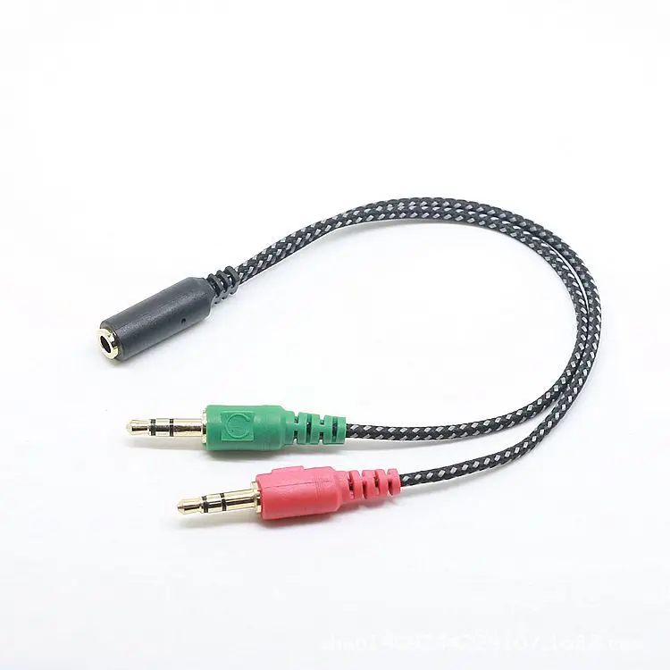 

ITUF 0.5mm Stereo Audio Male to 2 Female Headphone/Mic Y Splitter Cable 3.5mm 3 Pole Male Port Convert to Dual 3.5 Female Port