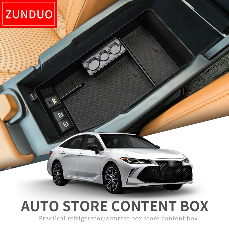 ZUNDUO автомобиль центральный подлокотник коробка для Toyota AVALON аксессуары для интерьера укладка Tidying центральной консоли Органайзер черный