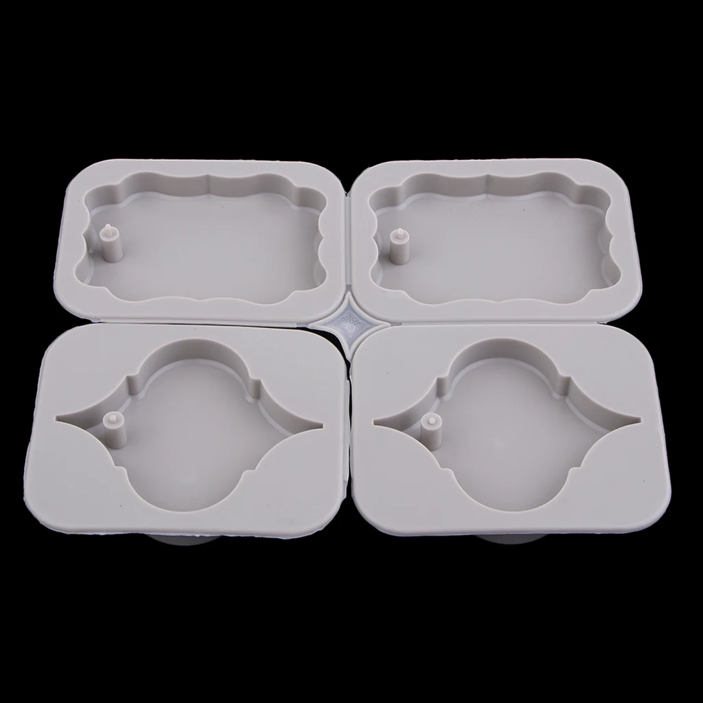 4 Cavity Flower Design Peach Heart Shaped Aromatherapy Wax Tablets Gypsum Mold Plaster Silicone Mold Soap Candle Making Mold