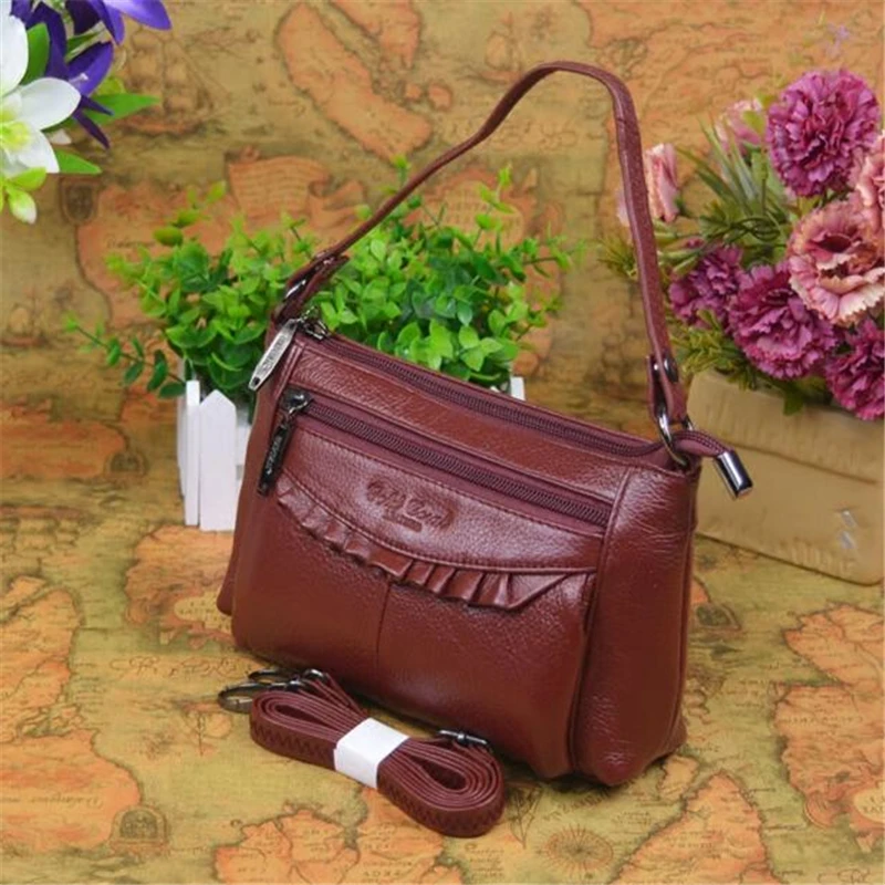 

100% Genuine Leather Bag Casual Cow Leather Women Handbags Women Messenger Shoulder Bags Bolsas Feminina High Quality Phone Bag