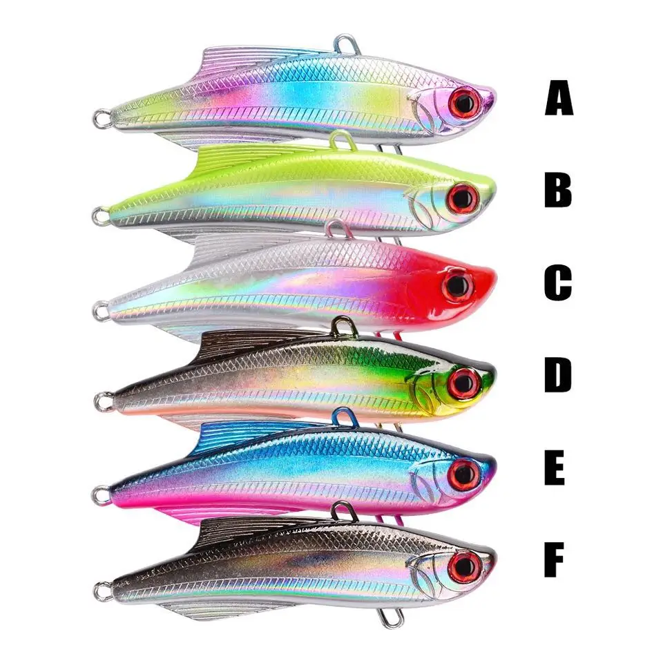 1PC VIB Fishing Lure 7.3cm-2.87"/20.5g-0.72oz Balancer Carp Fishing Tackle Lures with 6# BKB Hook 6 Colors Wobbler Bass Baits