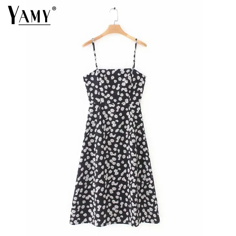 2019 винтажное летнее платье для женщин Kawaii Цветочная Туника Cami элегантное Boho