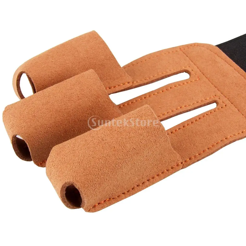 Adjustable Breathable Bow Arrow 3 Finger Glove with Archery Arm Guard Bracer Protector Hunting Accessories