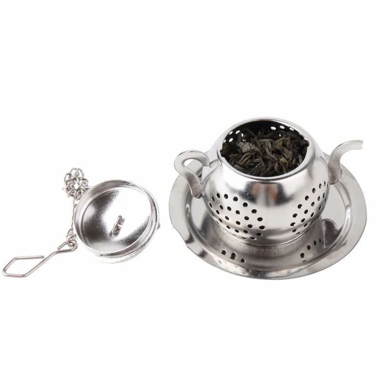 Fancy Teapot Shape Stainless Steel Tea Infuser High Quality Durable Tea Ball Strainer Filter with Key Chain Kitchen Accessories (4)