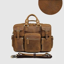 CARANFIER мужская дорожная сумка Crazy Horse из натуральной воловьей кожи роскошный мульти-карман большой емкости бизнес сумка багаж Duffle