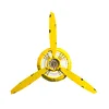 3 Color Industrial Air Plane Propeller Metal Wall Clock Mute and HD Display Aeroplane Retro Ornament Decor Crafts 5
