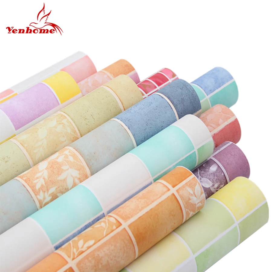 

PVC Vinyl Waterproof Removable Mosaic Self Adhesive Wallpaper for Bathroom Kitchen Backsplash Peel and Stick Tile Wall Stickers