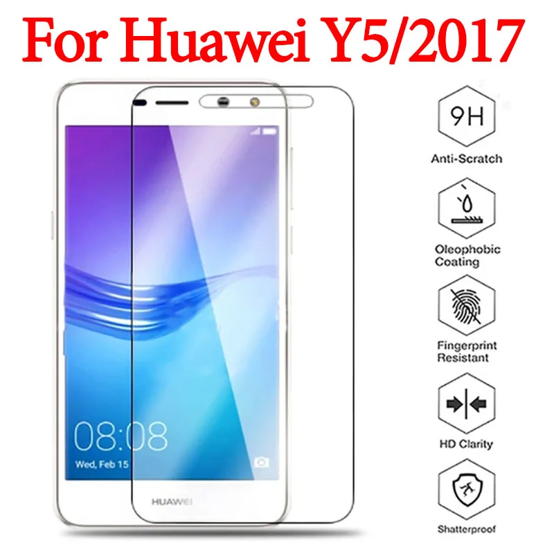 

on for huawei y5 protective glass y5 2017 Tempered Glass on huawey hauwei 5y y 5 Protect Glas Protection Film Screen Protector