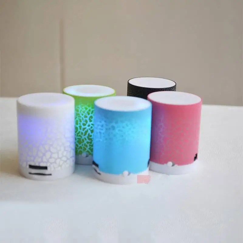 

Crack Pattern HD Sound Quality Mp3 Speaker Support TF Card Colorful Mini Speaker With Led Light