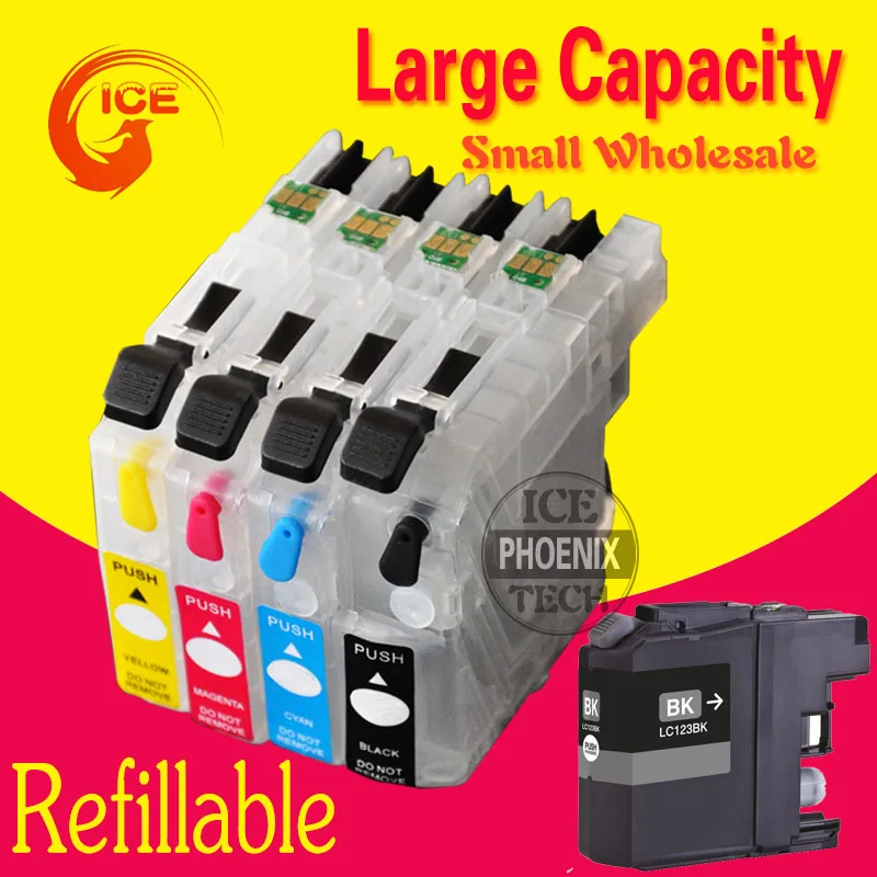 For MFC-J6720DW MFC-J6920DW J6720DW J6920DW J6720 J6920 6720 6920 Ink Cartridge Refillable cartridges ink LC123